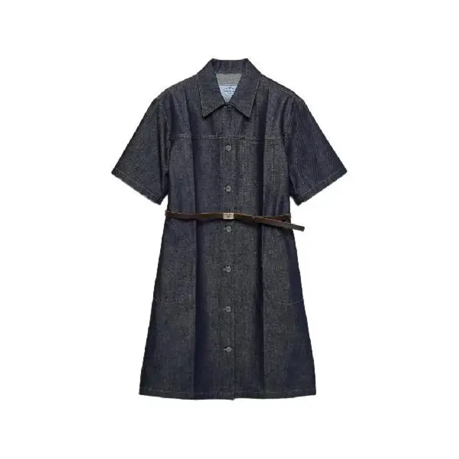 ����� belted denim mini dress GFA142SOOO18MD T