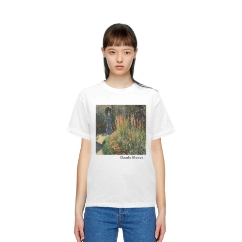 크리스찬디올 클로드 모네 그림 프린트 반팔 티셔츠 M/L/XL/XXL 명화 인상파화가 글래 스 XL Claude Monet-002_이미지