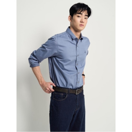 멘 약브러쉬드 트윌 솔리드 셔츠 블루 BC6164C11P