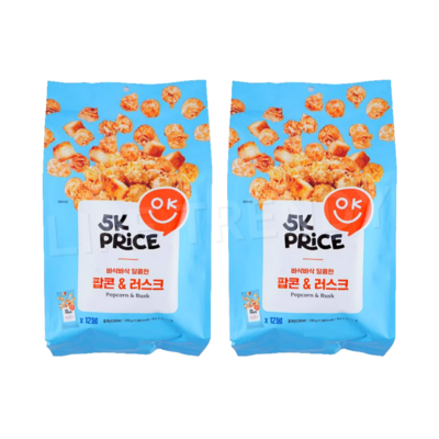 이마트 5K프라이스 바삭달콤 팝콘&러스크 220g (2개)_이미지