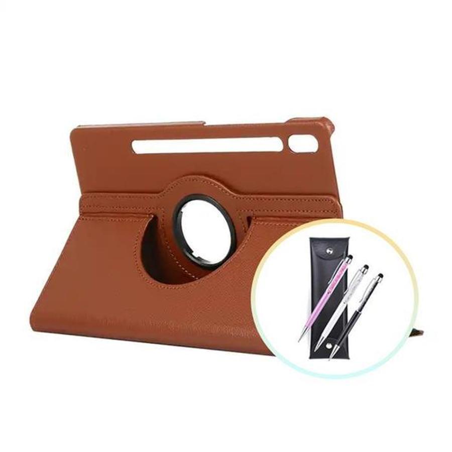 갤럭시탭S9 FE 플러스 X610 회전 케이스+크리스탈 터치펜+펜 파우치 S12340714