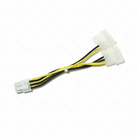 12V IDE 2x to 6pin VGA 보조전원용 변환 케이블