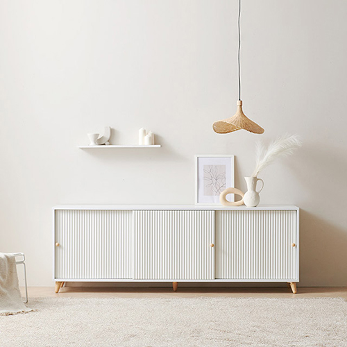 리빙디자인연구소 헤이몰리 퓨어킹 템바보드 슬라이딩 높은 거실장 1600