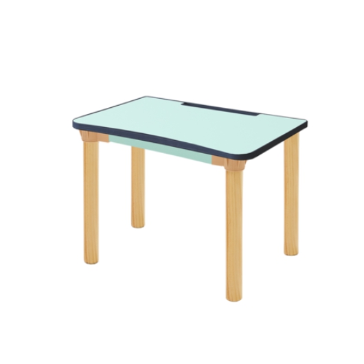 H570 원목원형다리 미니 우레탄 입식 책상