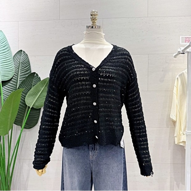 에잇컨셉 니트 스팽 눈꽃 버튼 가디건 C25I7FCD025BC1