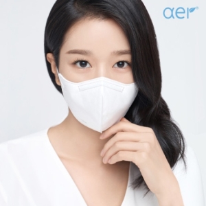 씨앤투스성진 아에르 AER 어드밴스드 KF94 화이트 중형 (50매)_이미지