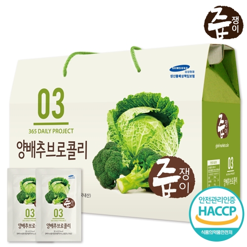  케이에프한국자연농산 즙쟁이 양배추브로콜리즙 90ml 30포 [1개]