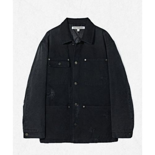 파르티멘토 PARTIMENTO 3M 신슐레이트 VTG 워시드 초어 자켓 누빔 안감 블랙 PY-24220 BK 17512_이미지