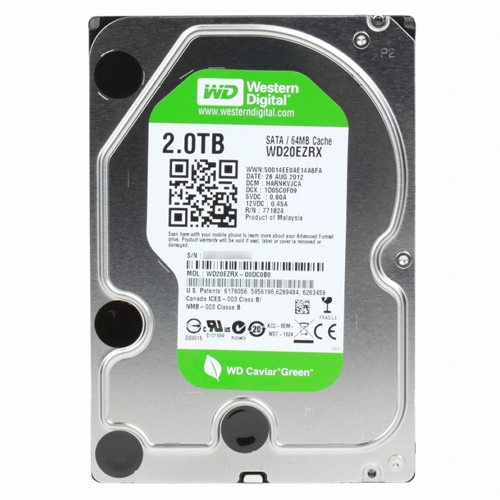 Western Digital WD GREEN 5400/64M (WD20EZRX, 2TB)_이미지