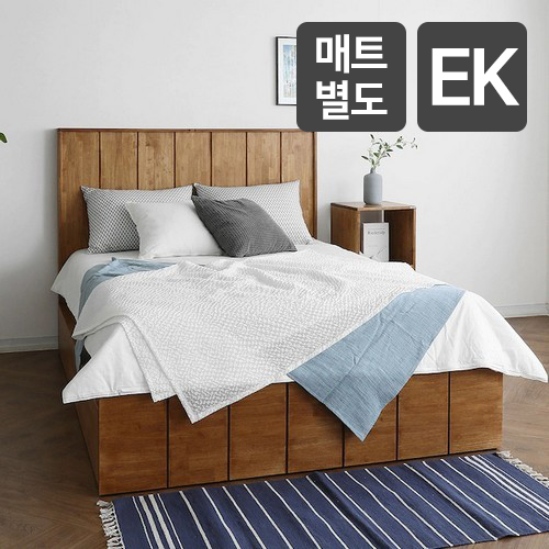 베이직가구 까사 N형 서랍수납형 침대 EK (매트별도)