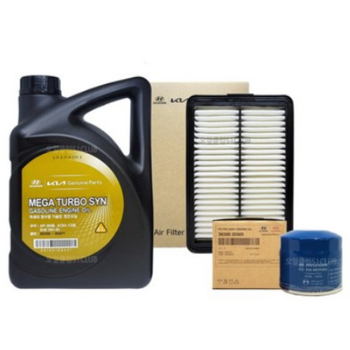 현대모비스 메가 터보 씬 가솔린 0W30 4L + 순정필터 현대 아반떼AD 가솔린