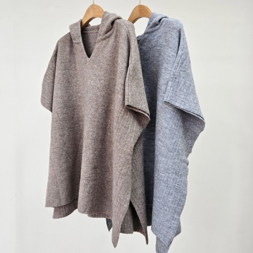 아이우먼 빅사이즈아우터 T461L510 에이치루즈후드니트판초 NR_이미지