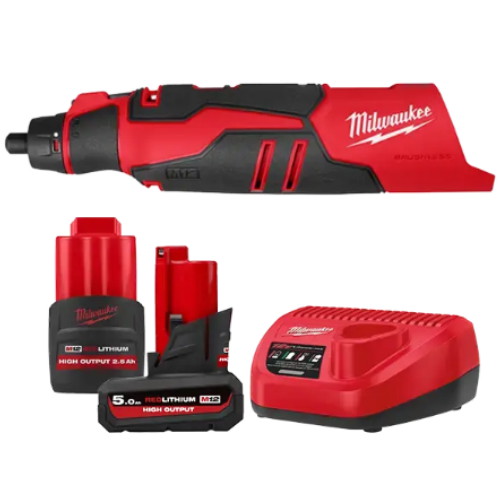 밀워키 M12 BLROT (2.5Ah+5.0Ah, 배터리 2개)_이미지
