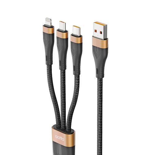 Actto  USB-44 100W 3in1 멀티 케이블 (1.2m)