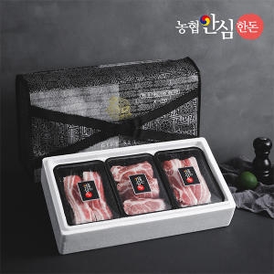 하늘미소축산 농협안심한돈 명품 한돈 돼지고기 선물세트 3호 1.3kg