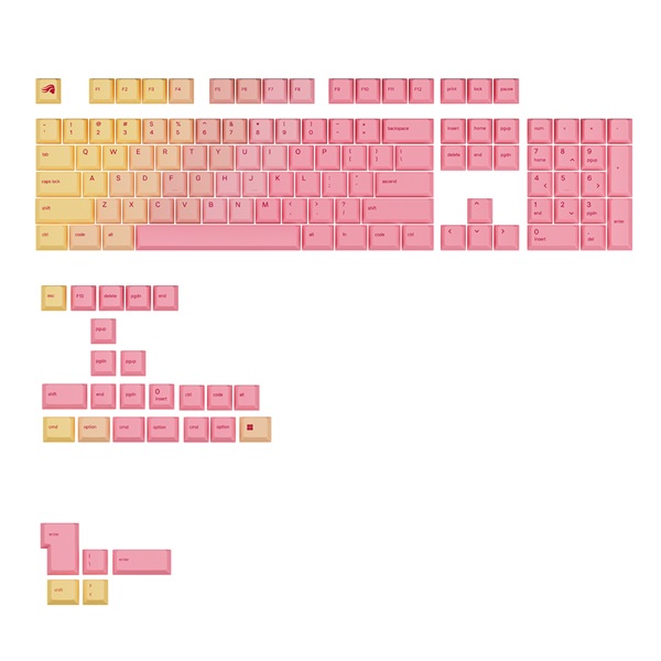 글로리어스 GPBT Gradient 키캡 세트 (Grapefruit)