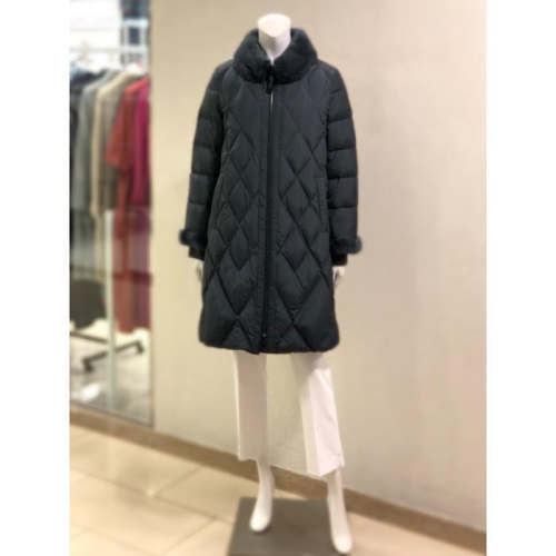 벨리시앙 여성 밍크 배색 토끼털 안감 구스 점퍼 HZ3402