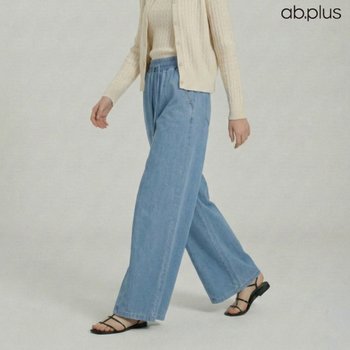Ab.plus 허리밴딩 절개 포인트 데님 팬츠 LSA5MP46A_이미지