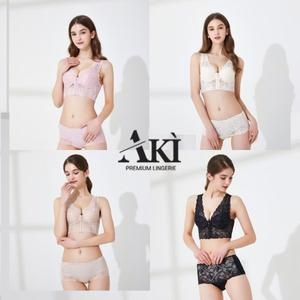 아키 그램 AKI 콘티 라이크라 지퍼 브라 컬렉션 8종 짱짱한 신축성 광폭레이스 1798981_이미지