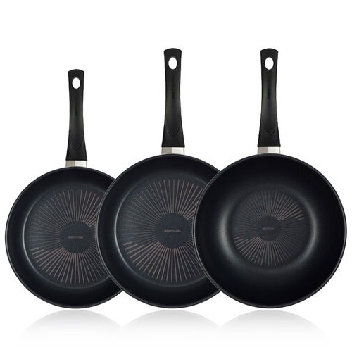 해피콜 ㅤ뉴 컴포트 다이아몬드 후라이팬 3종세트 (팬24,28+궁중팬28)_이미지