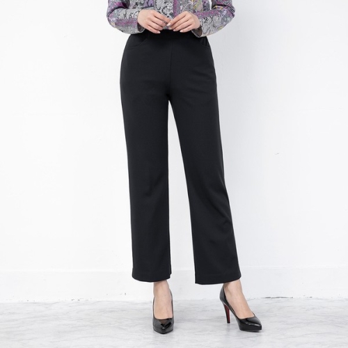 모슬린 기본 스판 밴딩 통바지 PN303077 마담미시옷중년여성의류빅사이즈50대60대여_이미지