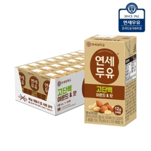 연세우유 고소한 아몬드 잣 두유 고단백 190ml (24개)_이미지