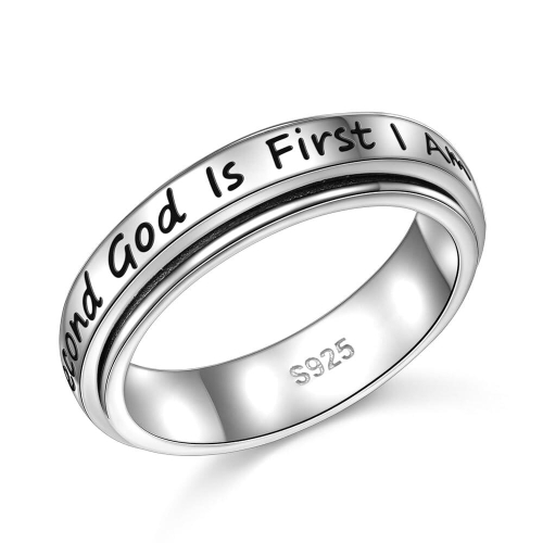 208293 JZMSJF S925 실버 스피너 피젯 링 불안 스트레스 해소 지루함 ADHD 자폐증 반지 메탈 보석