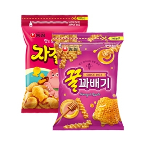 자갈치 300g + 꿀꽈배기 300g / 대용량 지퍼백