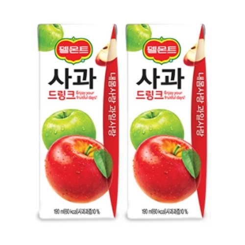 롯데칠성음료 델몬트 사과 드링크 190ml (24개)_이미지
