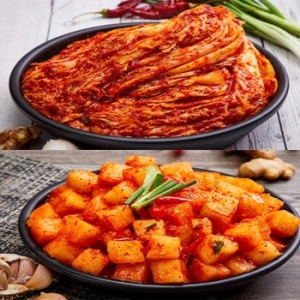포기김치 5kg + 깍두기 5kg 혼합세트