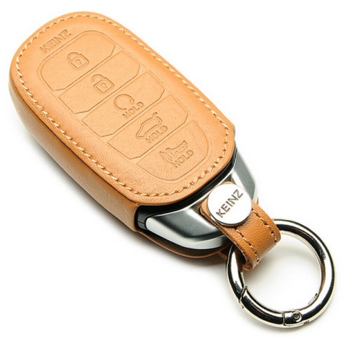 레더인 케인즈 소가죽 스마트키 케이스 캣 5버튼_이미지