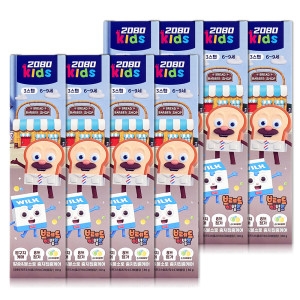 2080 키즈 3스텝 브레드 이발소 치약 소다버블향 80g (8개)_이미지