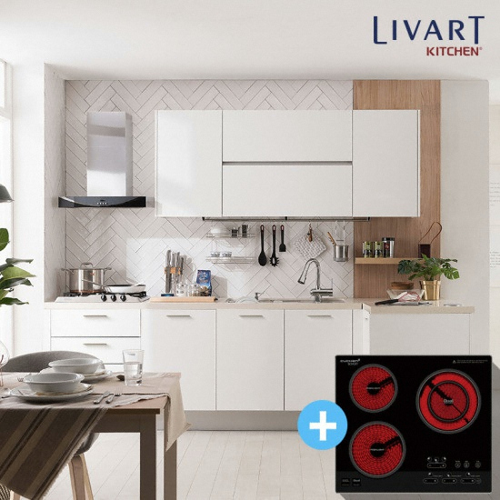 리바트 키친 델리스SE ㄱ자 멀티수납형+전기쿡탑 (~4.2m)