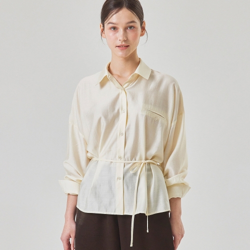 매긴 스트링실키셔츠블라우스_PBMF4F1BL5100