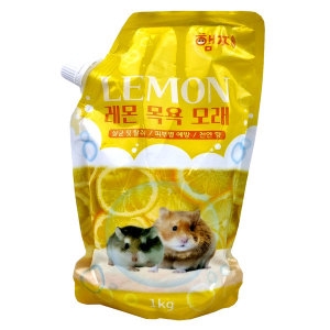 [불명] 햄찌 햄스터 목욕모래 레몬 1kg (1개)_이미지