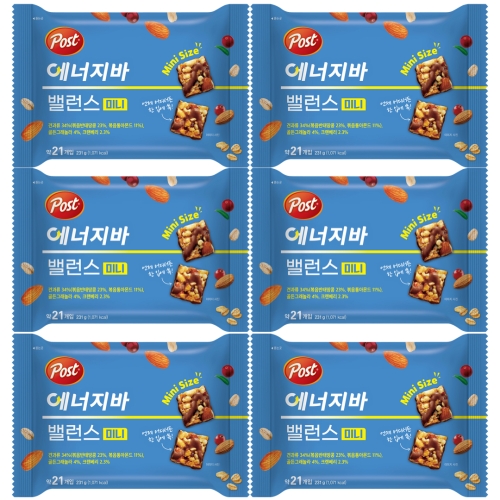 동서식품 포스트 에너지바 밸런스 미니 231g (6개)_이미지