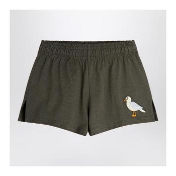 BMW MINI RODINI Washed black shorts with seagull embroidery 2523012799CO/XI_M..