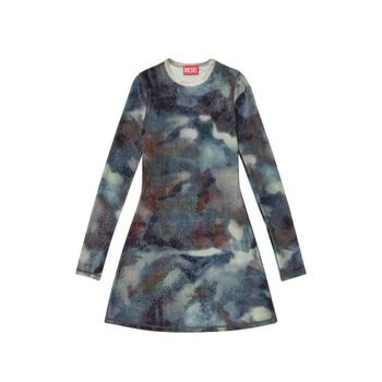 디젤 아트 패턴 미니 드레스 151933896