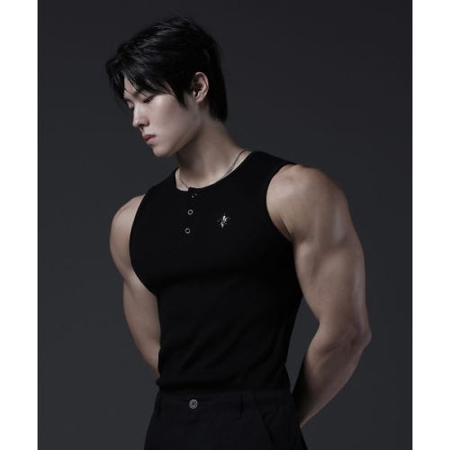 글로리 CARMID 헨리넥 슬리브리스 블랙 f 133409_이미지