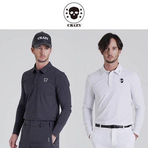  크레이지 어페럴 남성 골프 긴팔티셔츠 CZM-T2133