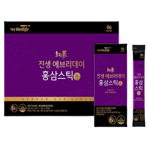 대상웰라이프 홍의보감 진생 에브리데이 홍삼스틱 순 30포 (1개)