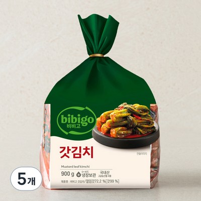 비비고 갓김치 900g (5개)_이미지