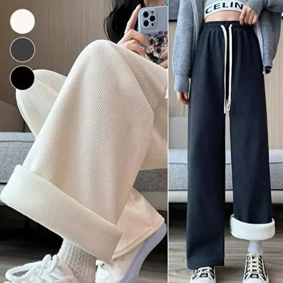 패션 코듀로이 기모바지 골지 와이드 겨울필수템 바지 겨울 44098432