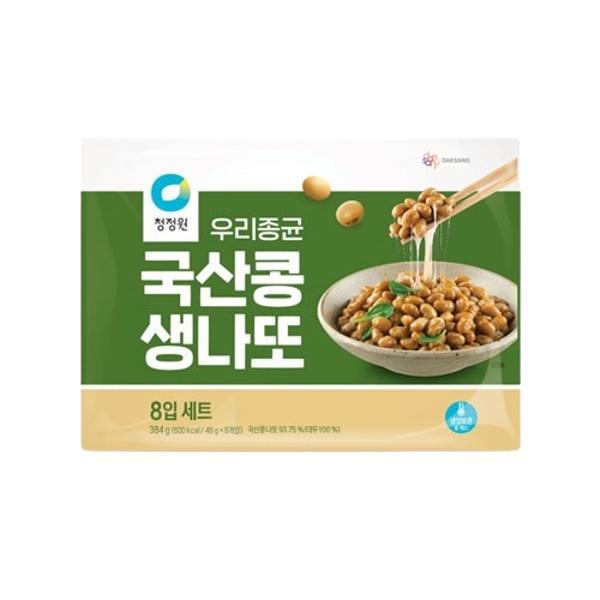  청정원 우리종균 국산콩 생나또 48g [8개]