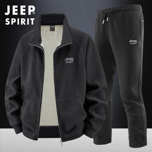JEEP SPIRIT 스피릿 남성 가을겨울 기모안감 상하의세트 Y-JP250826+ 블랙 L_이미지
