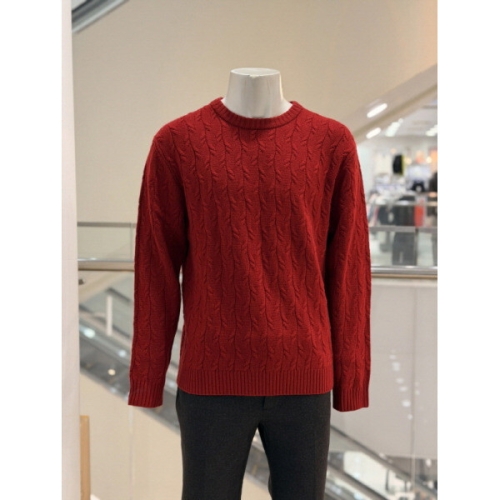 바쏘옴므 울100%꽈베기 라운드니트 BSY4WR63A_CA