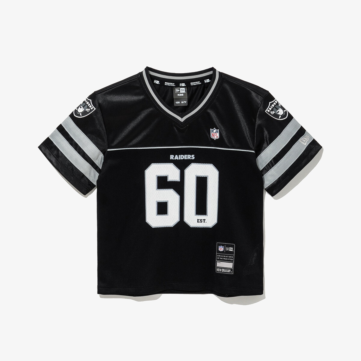  뉴에라 키즈 NFL 라스베이거스 레이더스 폴리에스터 티셔츠 블랙 14681082