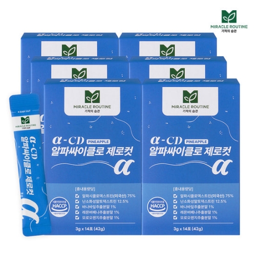 [불명] 미라클루틴 알파CD 알파싸이클로 제로컷 3g 14포 (6개)_이미지