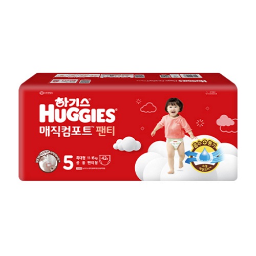 유한킴벌리 하기스 2024 매직컴포트 팬티형 5단계-공용 (336매)