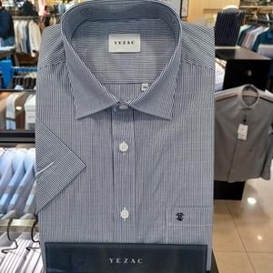 예작 핀스트라이프 일반반팔셔츠 YJ3MBR211-NY_이미지
